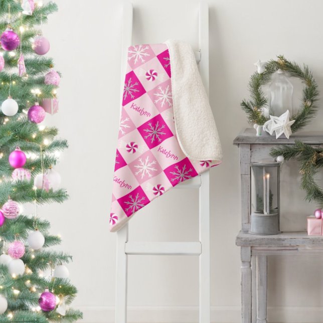 Pfefferminzen und Schneeflocken hinzufügen Sherpadecke (Von Creator hochgeladen)