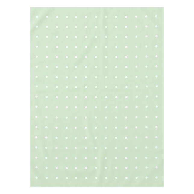 Pfefferminzgrün mit weißem Polka Dots Tablett Tischdecke (Vorderseite)