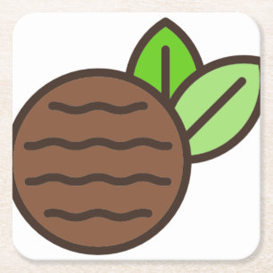 Pfefferminzpartei Rechteckiger Pappuntersetzer