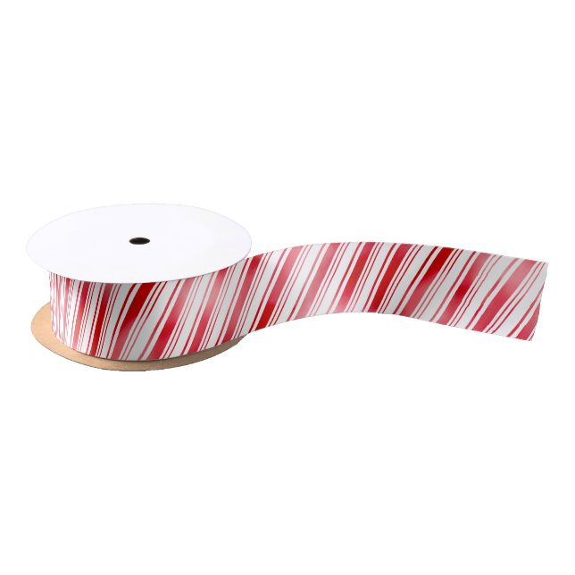 Pfefferminzstreifen Satinband (Spule)