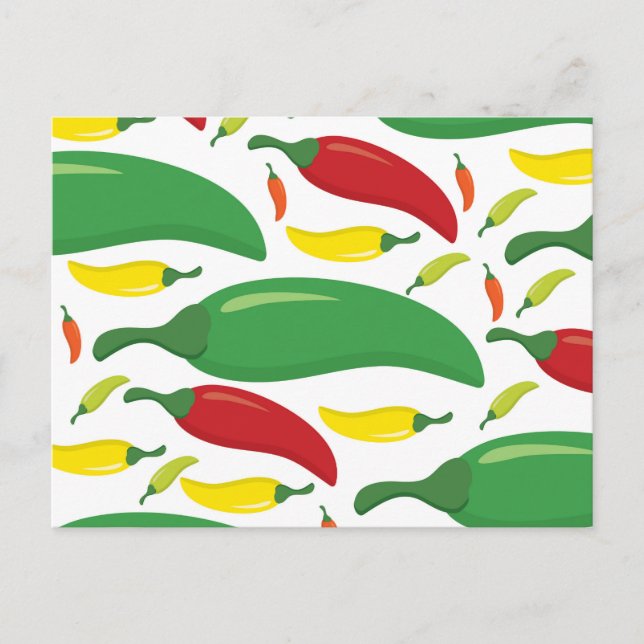 Pfeffermuster aus Chili Postkarte (Vorderseite)