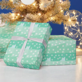 Pfefferpapier für grüne Punkte und Punkte Geschenkpapier
