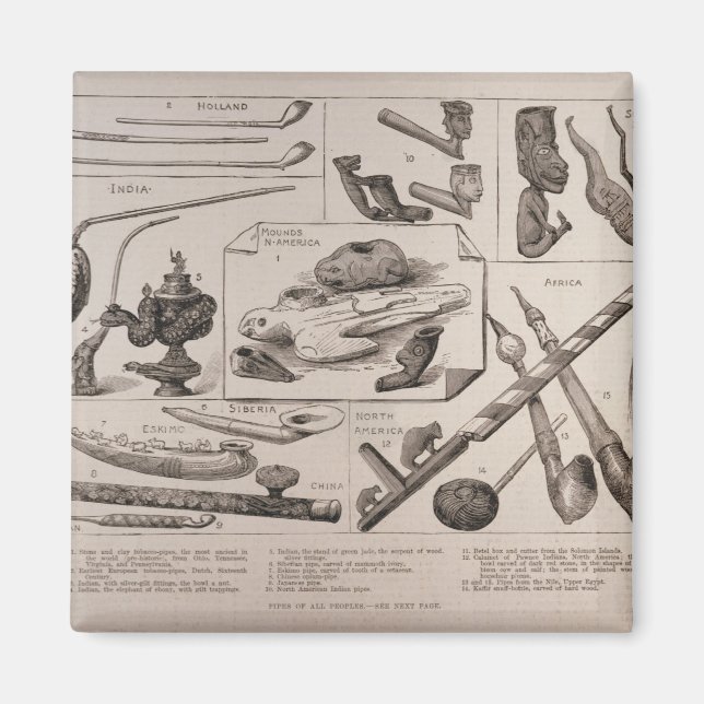 Pfeife aller Völker Magnet (Vorne)