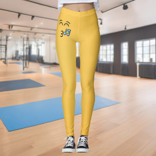 Pfeifendes Gesicht mit lächelnden Augen Leggings