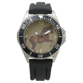 Pfeifenjacke das Pferd (von George Stubbs) Armbanduhr