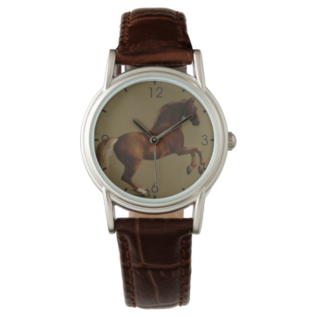 Pfeifenjacke das Pferd (von George Stubbs) Armbanduhr (Vorderseite)