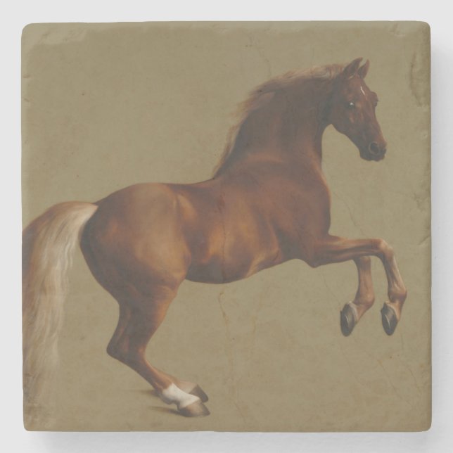 Pfeifenjacke das Pferd (von George Stubbs) Steinuntersetzer (Vorderseite)
