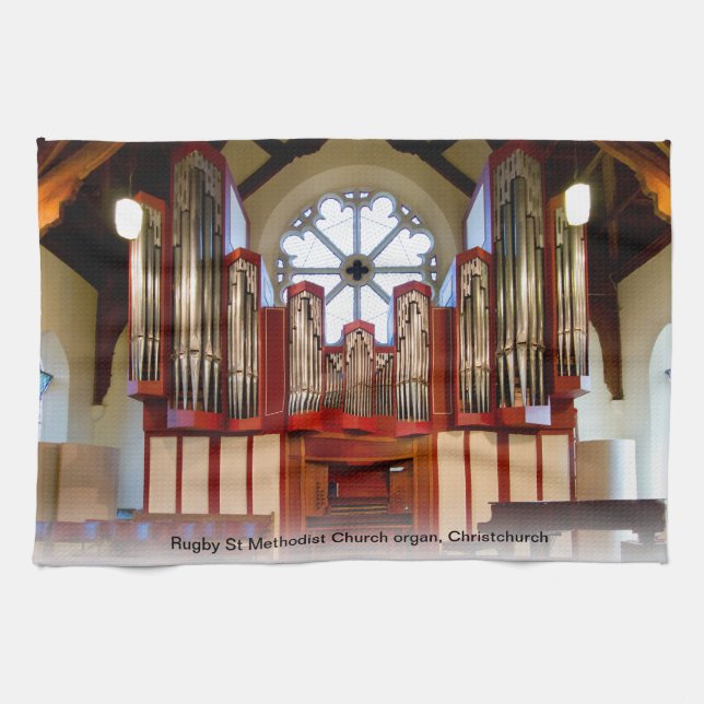 Pfeifenorgel Christchurch Geschirrtuch (Horizontal)