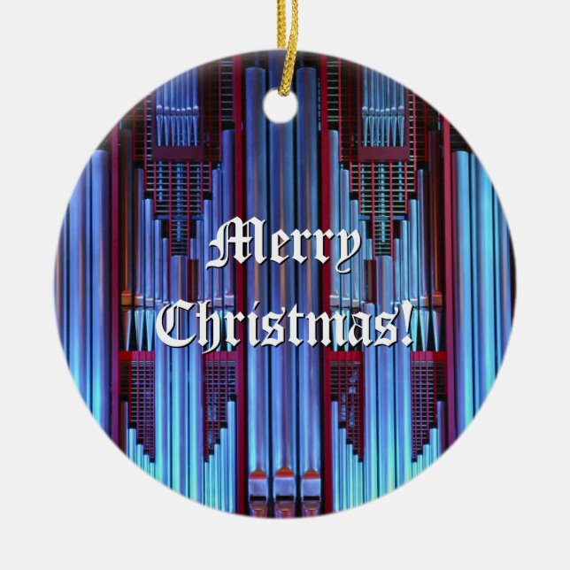 Pfeifenorgel-Weihnachtsverzierung Keramik Ornament (Vorne)