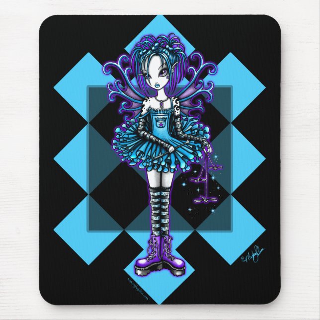"Pfeifer-" Harlekin-Libellen-Fee Mousepad (Vorne)