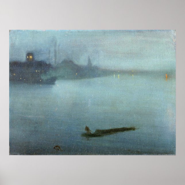 Pfeifer - in Blau und Silber Poster (Vorne)