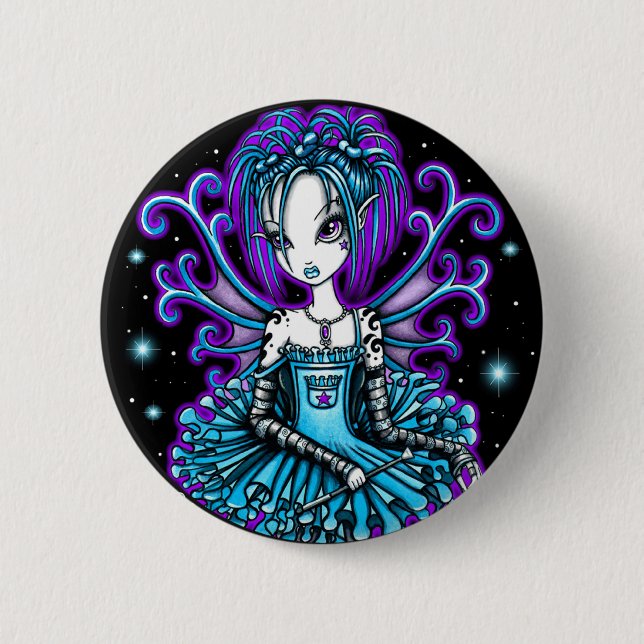 Pfeifer-Libellen-Ballettröckchen-Fee-Knopf Button (Vorderseite)