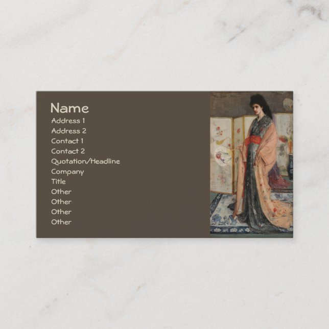 Pfeifer, Prinzessin aus dem Land Porzellan Kunst Visitenkarte (Vorderseite)