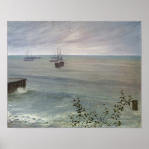 Pfeifer - Symphonie in Grau und Grün im Ozean Poster