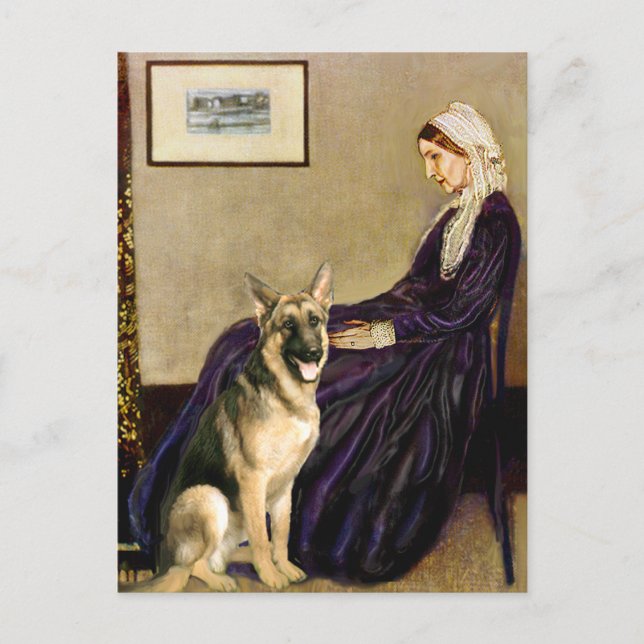 Pfeiferin Mutter - Deutscher Schäferhund 2 Postkarte (Vorderseite)