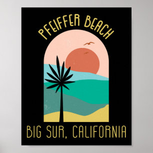 Pfeiffer Beach Big Sur Kalifornien - Boho Urlaub Poster
