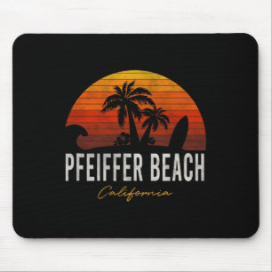 Pfeiffer Beach California Palms Vacacation Surf Su Mousepad