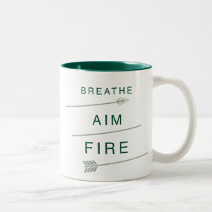 Pfeil   atmen Ziel-Feuer Zweifarbige Tasse