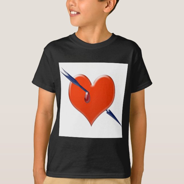 Pfeil durch das Herz T-Shirt (Vorderseite)