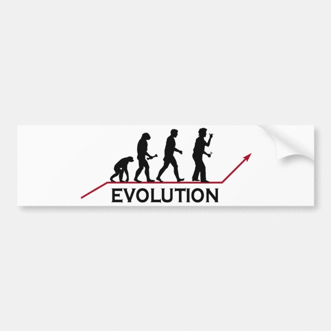 Pfeil-Evolution Autoaufkleber (Vorne)