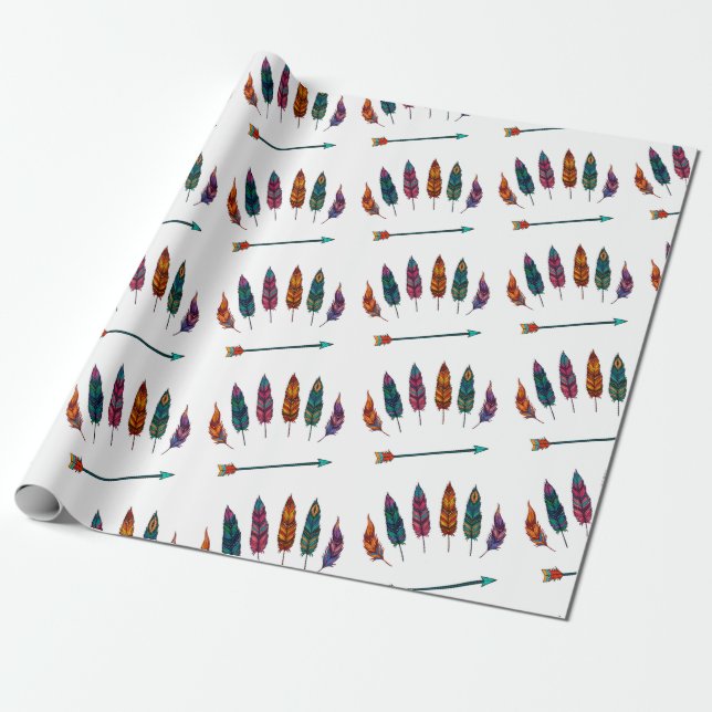 Pfeil & Federn Geschenkpapier (Ungerollt)