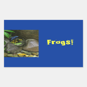 Pfeil-Frosch-Freunde Rechteckiger Aufkleber