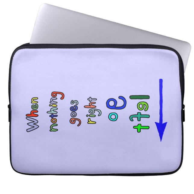 Pfeil-gehen lustige Inspirational Laptop-Hülse Laptopschutzhülle (Vorderseite)