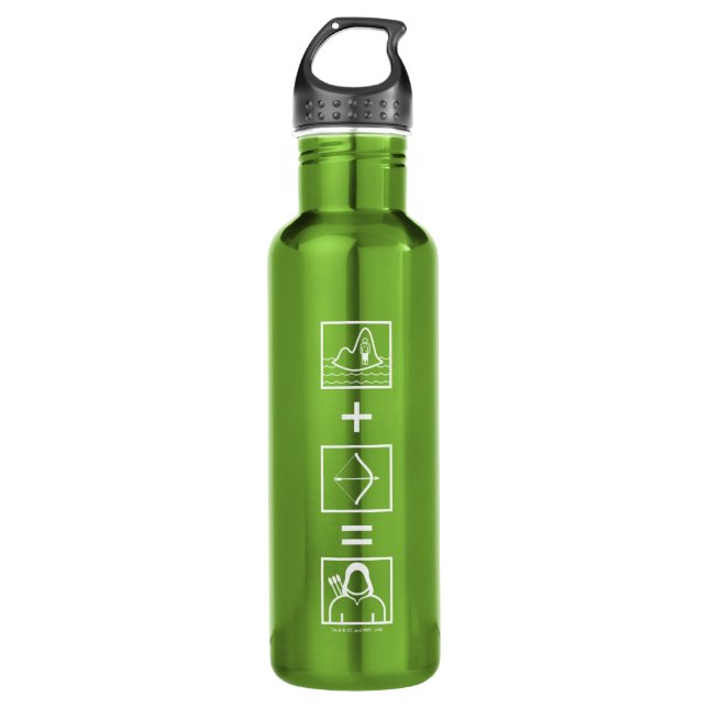 Pfeil | Green Arrow Equation Edelstahlflasche (Vorderseite)