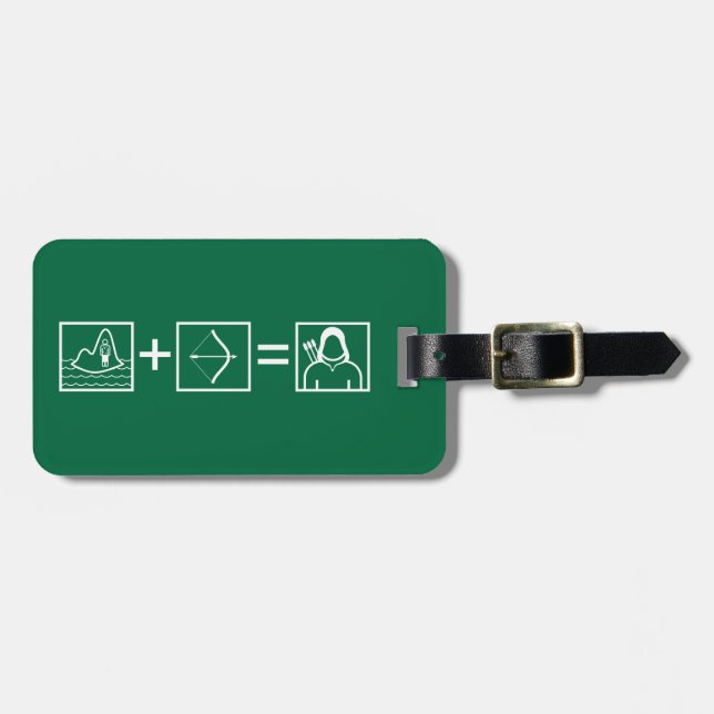 Pfeil | Green Arrow Equation Gepäckanhänger (Vorderseite horizontal)