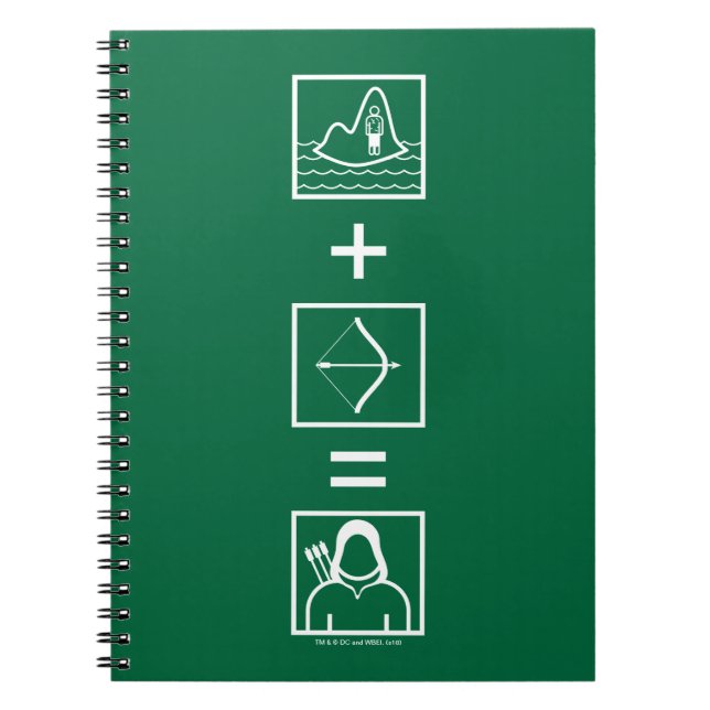 Pfeil | Green Arrow Equation Notizblock (Vorderseite)