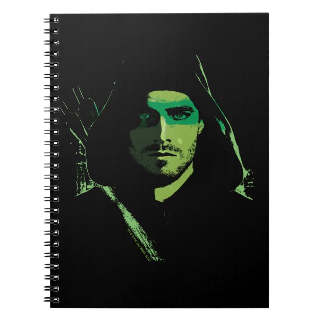 Pfeil | Green Arrow Green stylisierte Cutout Notizblock (Vorderseite)