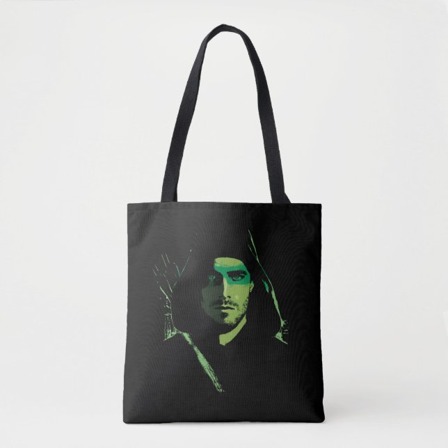 Pfeil | Green Arrow Green stylisierte Cutout Tasche (Vorderseite)