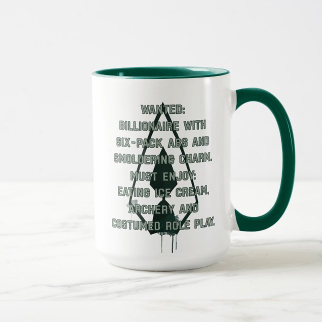 Pfeil | Green Arrow Parody Gewollt Post Tasse (Rechts)