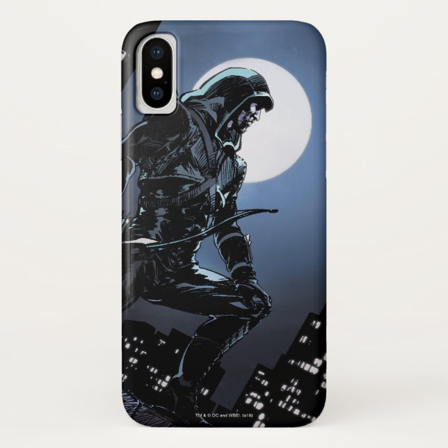 Pfeil | Grüner Pfeil im Mondlicht Case-Mate iPhone Hülle (Rückseite)