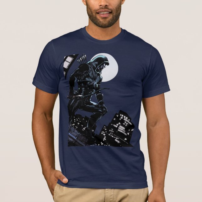 Pfeil | Grüner Pfeil im Mondlicht T-Shirt (Vorderseite)