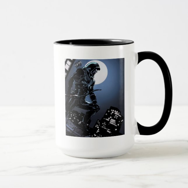 Pfeil | Grüner Pfeil im Mondlicht Tasse (Rechts)