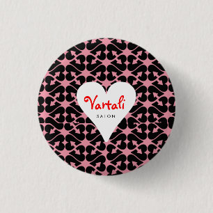 Pfeil-Herz Vartali runder Knopf Button