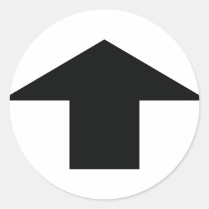 Pfeil nach oben runder aufkleber