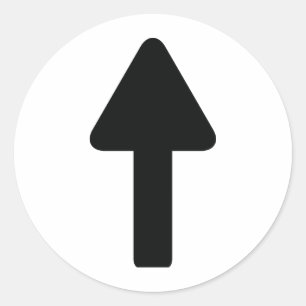 Pfeil-nach-Symbol Runder Aufkleber