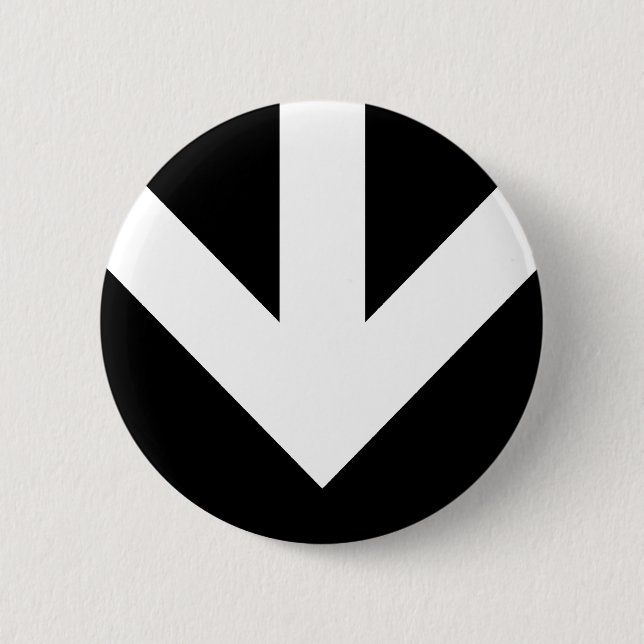 -Pfeil nach unten. Farbe anpassbar. Button (Vorderseite)