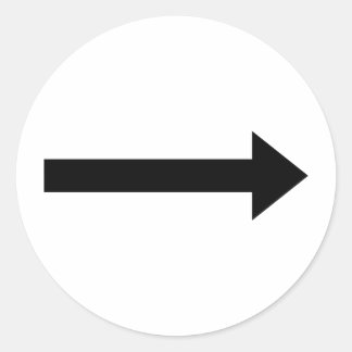 Pfeil rechts runder aufkleber