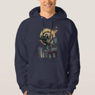 Pfeil Rot-Pfeil-Brände von der Dachdecke Hoodie
