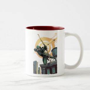 Pfeil   Rot-Pfeil-Brände von der Dachdecke Zweifarbige Tasse