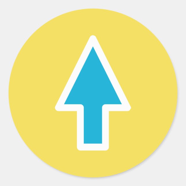 Pfeil Runder Aufkleber (Vorderseite)
