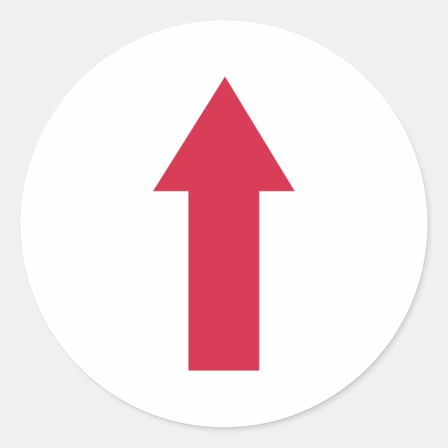Pfeil Runder Aufkleber (Vorderseite)