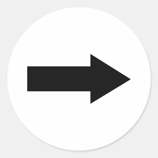 Pfeil Runder Aufkleber (Vorderseite)