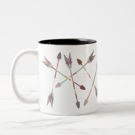 Pfeil-Stapel Zweifarbige Tasse