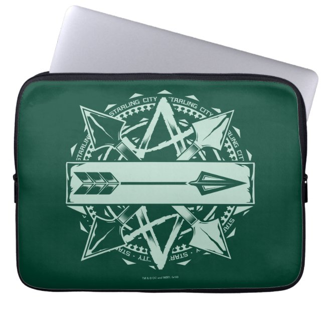 Pfeil | Starling City Arrow Abzeichen Laptopschutzhülle (Vorderseite)