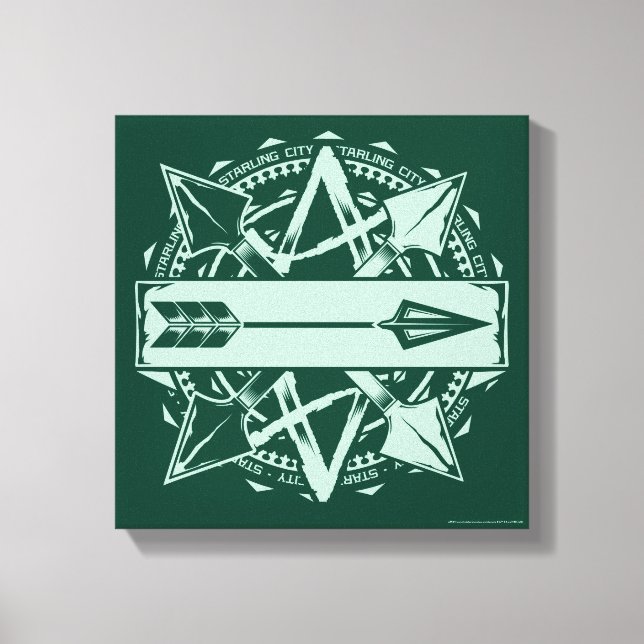 Pfeil | Starling City Arrow Abzeichen Leinwanddruck (Vorderseite)