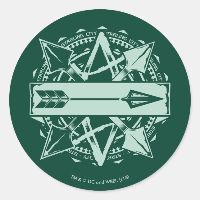 Pfeil | Starling City Arrow Abzeichen Runder Aufkleber (Vorderseite)